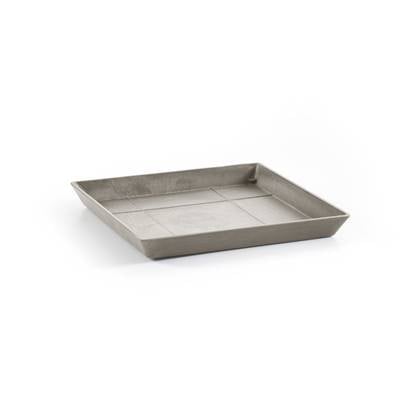 Ecopots Saucer Square - Taupe - 35,5 x H3,5 cm - Vierkante taupe onderschotel