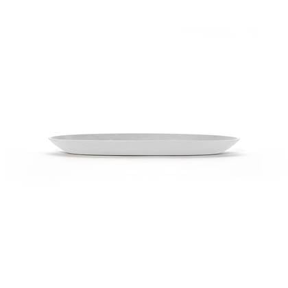 Ecopots Saucer Oval - Pure White - 35,2 x 18,6 x H3 cm - Ovalen witte onderschotel