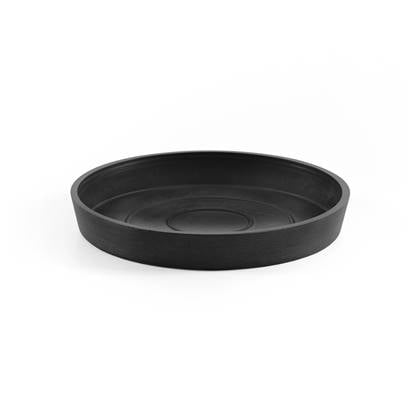 Ecopots Saucer Round - Dark Grey - Ø18 x H2,5 cm - Ronde donkergrijze onderschotel