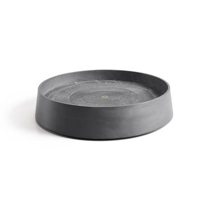 Ecopots Saucer Wheels Oslo - Grey - Ø50 x H10,5 cm - Ronde grijze onderschotel op wielen