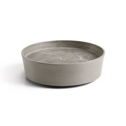 Ecopots Saucer Wheels - Taupe - Ø28,7 x H8,3 cm - Ronde taupe onderschotel op wielen