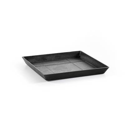 Ecopots Saucer Square - Dark Grey - 35,5 x H3,5 cm - Vierkante donkergrijze onderschotel