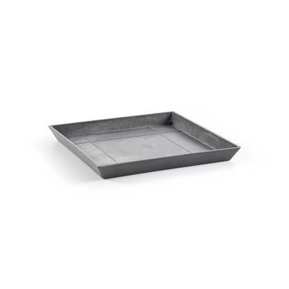 Ecopots Saucer Square - Grey - 43 x H3,5 cm - Vierkante grijze onderschotel