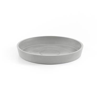 Ecopots Saucer Round - White Grey - Ø10,6 x H2,1 cm - Ronde witgrijze onderschotel