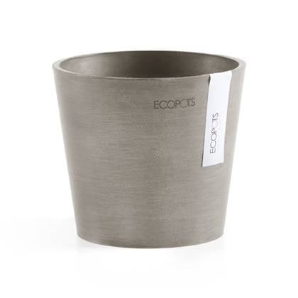 Ecopots Amsterdam 13 - Taupe - Ø13 x H11,4 cm - Ronde taupe bloempot / plantenpot