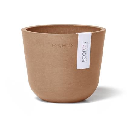 Ecopots Oslo Mini 11,5 - Terra - Ø11,4 x H9,5 cm - Ronde terrakleurige bloempot / plantenpot