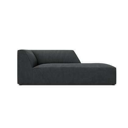 Windsor & Co Sao Chaise Longue Rechts - Ribstof - Zwart