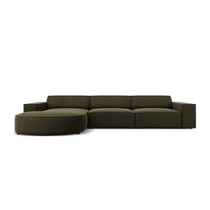 Micadoni 4-zits hoekbank Jodie velvet Chaise Longue links