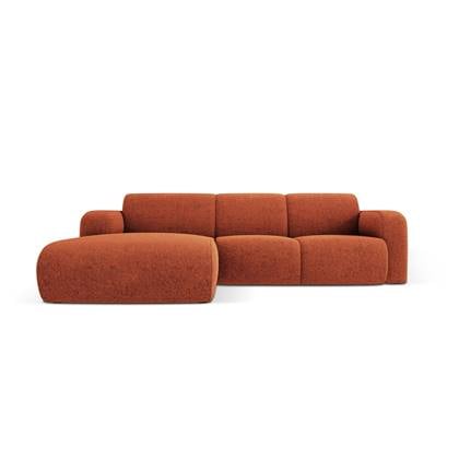 Windsor & Co Lola Hoekbank met Chaise Longue Links - Chenille - Terracotta