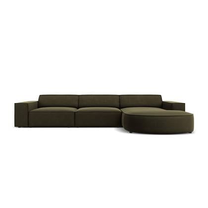 Micadoni 4-zits hoekbank Jodie velvet Chaise Longue rechts