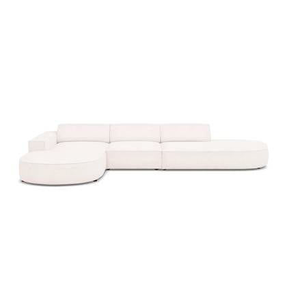 Micadoni Home 5-zits hoekbank Jodie bouclé Chaise Longue links