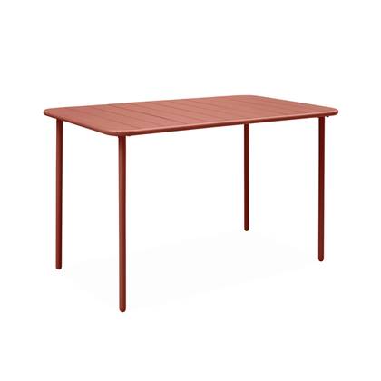 sweeek - Metalen tuintafel voor 4 personen, amelia 120 x 70cm