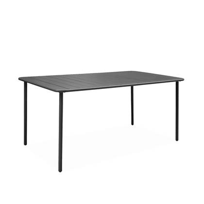 sweeek - Metalen tuintafel 6-8 zitplaatsen, amelia 160x90xh725cm