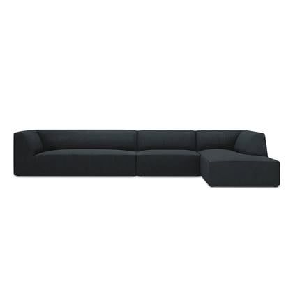 Windsor & Co Sao Hoekbank met Chaise Longue Rechts - 5-zits - Ribstof - Blauw