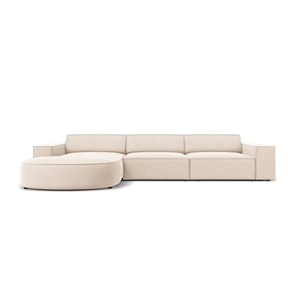 Micadoni 4-zits hoekbank Jodie velvet Chaise Longue links