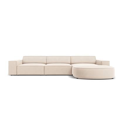 Micadoni 4-zits hoekbank Jodie velvet Chaise Longue rechts