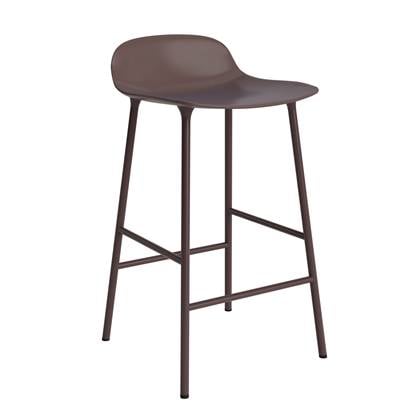 Normann Copenhagen Form Barkruk Low 65 cm - Staal - Bruin