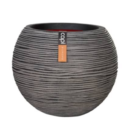 Capi Europe Nature Rib Vaas Rond Bloempot 40 cm Grijs