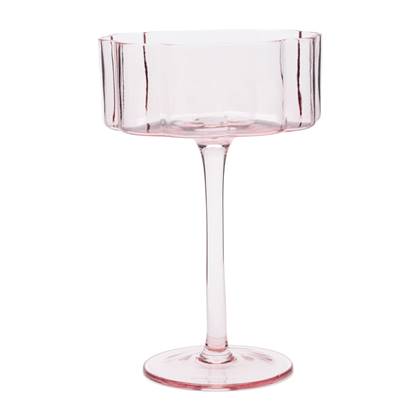 Rivièra Maison Riviera Maison Wijnglas Roze - Flower - Glas (ØxH) 10x16