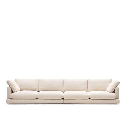 Kave Home - Gala 6-zitsbank in beige 390 cm