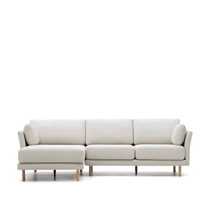 Kave Home - Gilma parel 3-zitsbank chenille links|rechts chaise longue