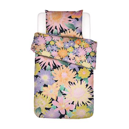 Essenza Flower fling Dekbedovertrek 140 x 220 cm - Zwart