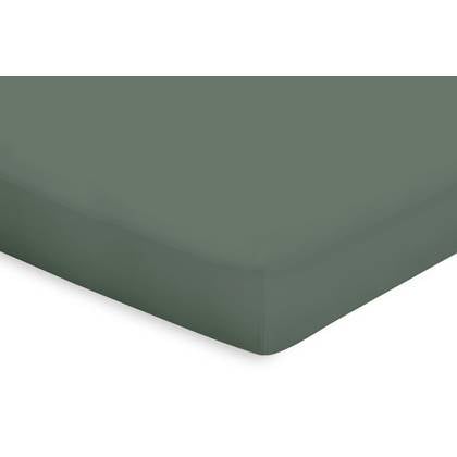 Elegance Topper Hoeslaken Katoen Perkal grenat green Groen