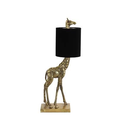 Tafellamp Giraffe goud-zwart