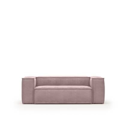 Kave Home - 2-zitsbank Blok roze corduroy 210 cm