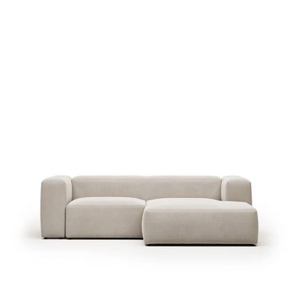 Kave Home - 2-zitsbank Blok beige met chaise longue rechts 240 cm