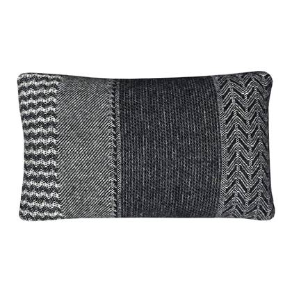 Malagoon Uptown Wollen Sierkussen 35 x 60 cm - Zwart