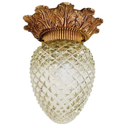 Reliving Vintage Plafondlamp Barok Messing Goud Pineapple Plafonnière