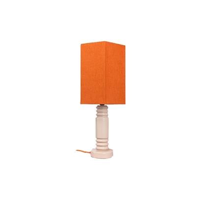 Lichtroze Tafellamp Met Oranje Kap