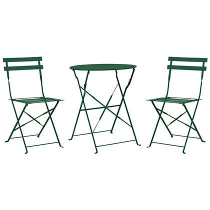 Beliani - FIORI - Bistroset voor 2 - Donker - Staal Groen