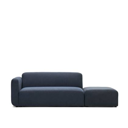 Kave Home - Neom 2-zits modulaire bank met blauw eindpaneel 244 cm