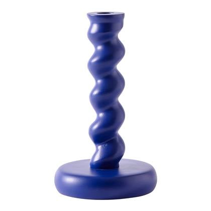 POLSPOTTEN Twister Kandelaar - M - Donkerblauw