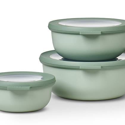 Multikom Cirqula 3-delige set (350, 750, 1250 ml) - Nordic sage Groen