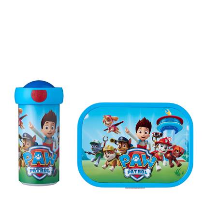 Lunchset Campus (schoolbeker en lunchbox) - Paw Patrol Wit