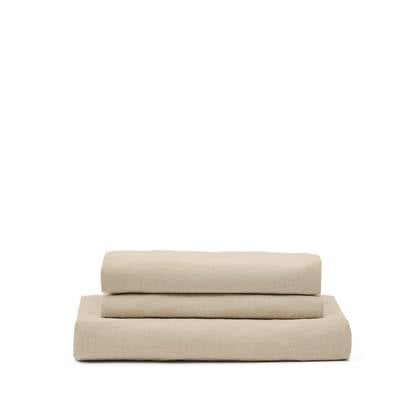 Kave Home - Hoes voor fauteuil Nora van beige linnen en katoen 140 cm