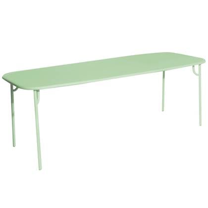 Petite Friture Week-end tuintafel 220x85 met dicht blad Pastel Green