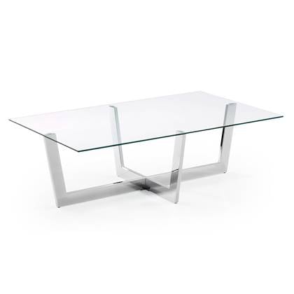 Kave Home - Plam Salontafel transparant glas 120 x 70 cm