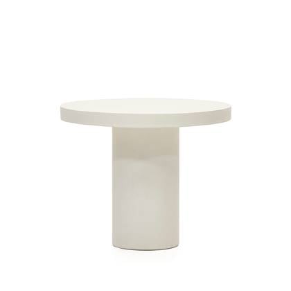 Kave Home - Aiguablava ronde tafel in wit cement, Ø 90 cm