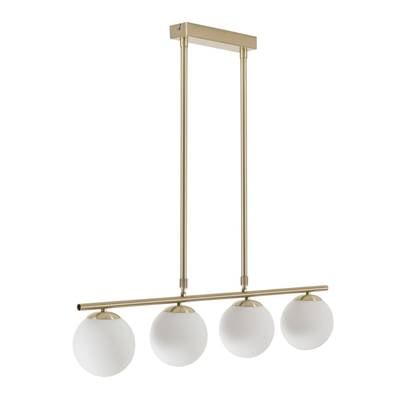 Kave Home - Mahala stalen plafondlamp met messing afwerking en vier