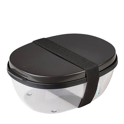 Saladbox Ellipse - Nordic black Zwart