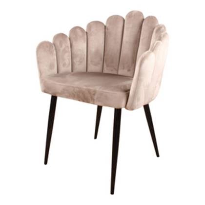 DS4U Flower eetkamerstoel velvet champagne|taupe Beige