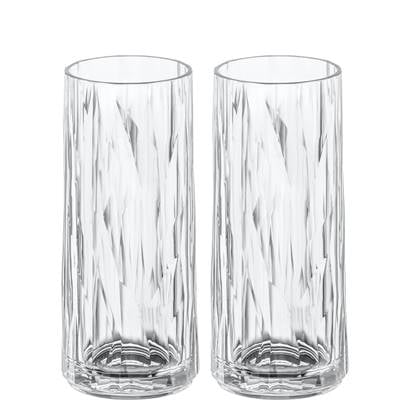 Koziol - Club No.3 - Superglas - 250ml - Longdrink - Set van 2 Transparant
