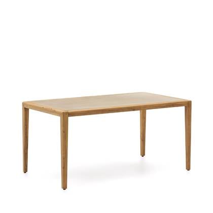 Kave Home - Betere tafel in beige polybeton en massief acaciahout 200