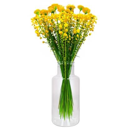 Bela Arte Bloemenvaas - glas - 15 x 30 cm - melkbus Transparant