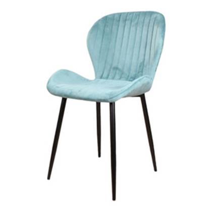 DS4U Giulia eetkamerstoel velvet petrol Blauw