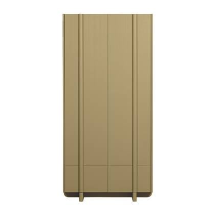 WOOOD Basu Hoge Opbergkast Grenenhout B 100 cm - Moss Groen